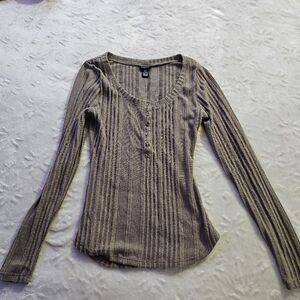 Rue 21 Long Sleeved Ribbed Shirt